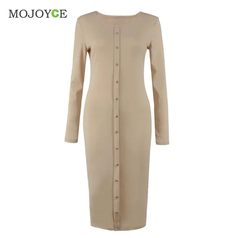 Fashion Knitted Women Dress Long Sleeve Blue Vestidos Long Slim Aiutumn Office Dress Vestido De Festa 1
