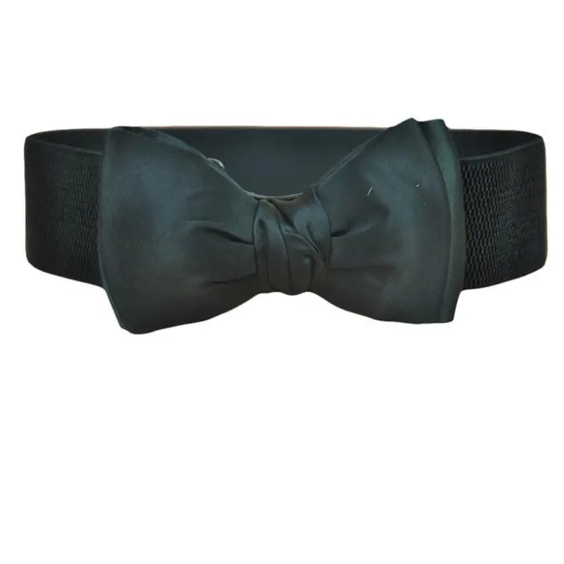 Fashion Lady Wide Elastic Stretch Bowknot Bow Tie Belt Waistband 5 Colors & 1