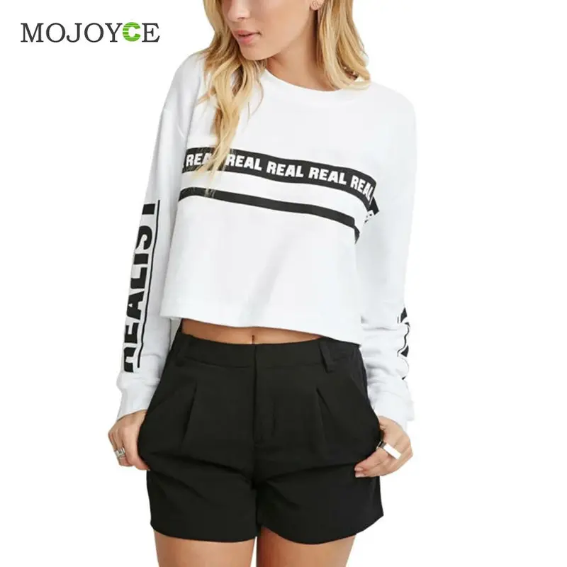 Fashion Letter Print Hoodie Women Sexy Knitted O Neck White Pullovers Hoodies Casual White Sweatershirt Women S,M,L,Xl 1
