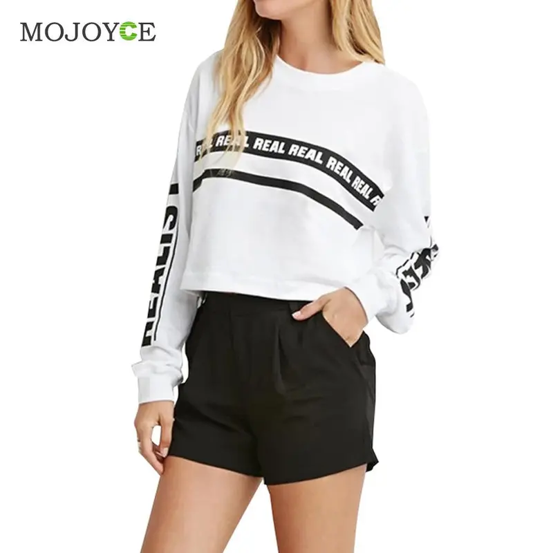 Fashion Letter Print Hoodie Women Sexy Knitted O Neck White Pullovers Hoodies Casual White Sweatershirt Women S,M,L,Xl 3