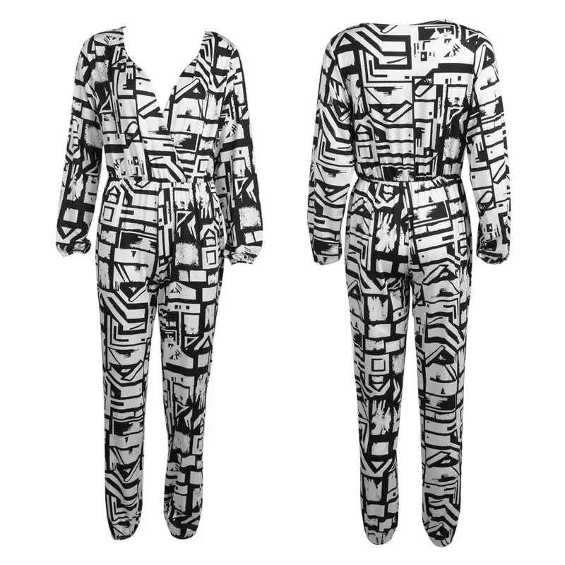Fashion Long Sleeve Bodycon Jumpsuit Bodysuit Women Rompers Womens Jumpsuit Clubwear Trousers Combinaison Femme Body Feminino 3