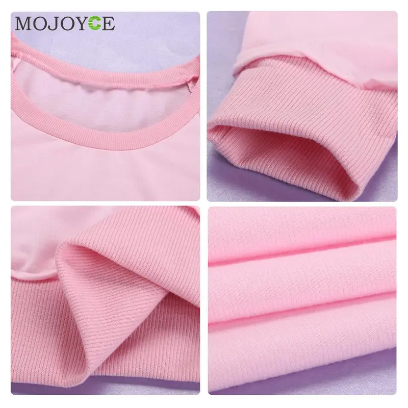 Fashion Long Sweatershirt Women Long Sleeve O Neck Hoodie Party Loose Pullovers Pink Hoodies Women M/L/Xl 8