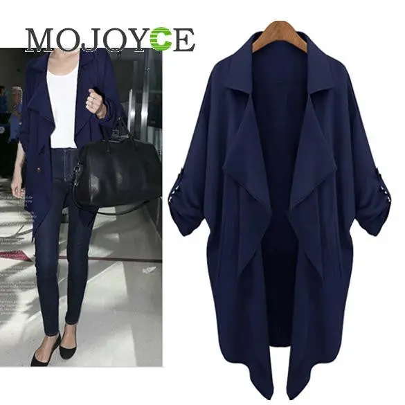 Fashion Long Women Coat Windbreaker Long Sleeve Lapel Thin Trench Coat For Women Outwear Collar Outwear Long Coat 1