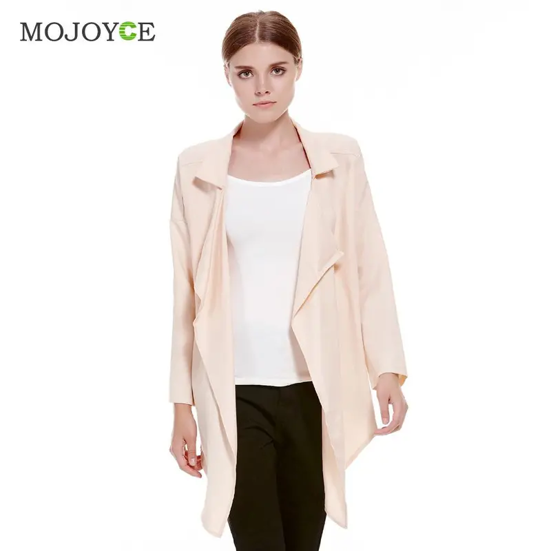 Fashion Long Women Coat Windbreaker Long Sleeve Lapel Thin Trench Coat For Women Outwear Collar Outwear Long Coat 4