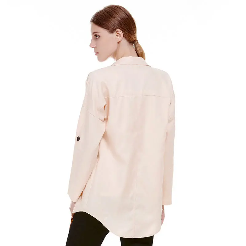 Fashion Long Women Coat Windbreaker Long Sleeve Lapel Thin Trench Coat For Women Outwear Collar Outwear Long Coat 6
