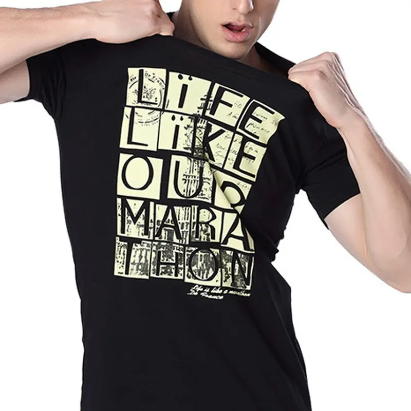 Fashion Men Casual Luxury Clothes Mens Short Sleeve Arder Tops Printing In English T-Shirts Homme 4 Colors 1