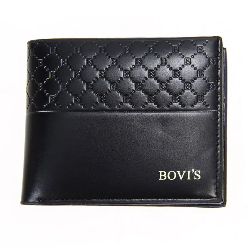 Fashion Men Pu Leather Wallet Card Clutch Cente Bifold Wallet Mens Card Holder Plaid Design Purses Pockets 1