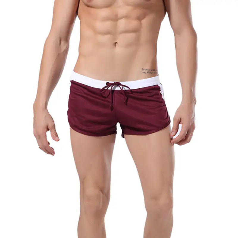 Fashion Men's Low-Waist Beach Trunks Shorts Breathable Leak-Proof Slim Pants Board Shorts 9