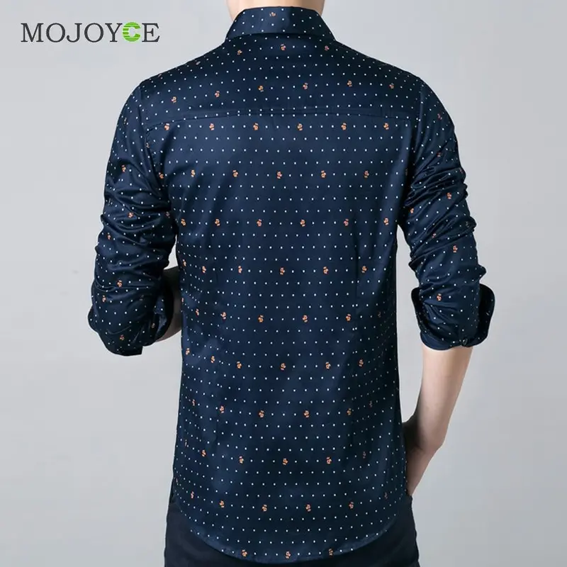 Fashion Mens Luxury Business Dress Shirt Slim Fit Long Sleeve Casual Male Shirt Cotton Dress Shirt Plus Size Work Wear 3