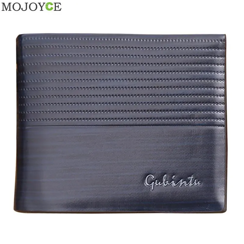 Fashion Men's Vintage Faux Leather Bifold Purse Id Card Holder Clutch Wallet Pockets Famous Brand Wallets For Men Clutch 1