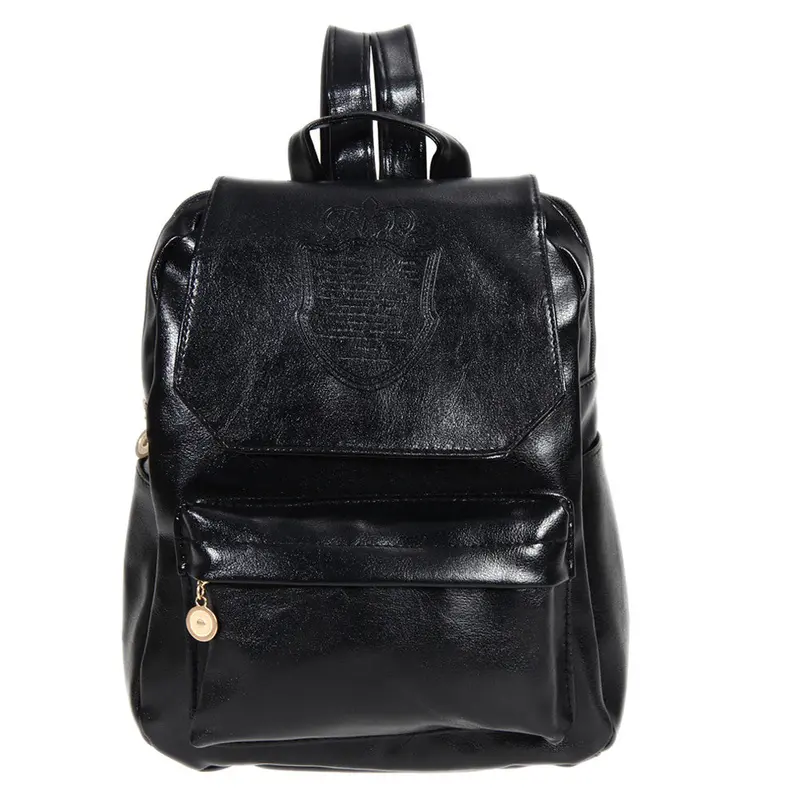Fashion Oil Leather Backpack Women School Bags For Teenagers Pu Leather Backpack 4 Colors Travel Bag Pouch Mochila Feminina 1