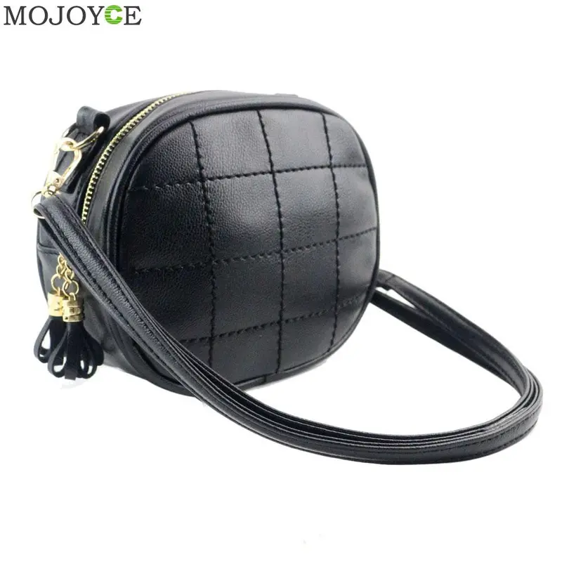 Fashion Pu Leather Lattice Bag Mini Shoulder Crossbody Bag Classic Black Handbag Sac A Main Bolsos Women Messenger Bags Totes 2