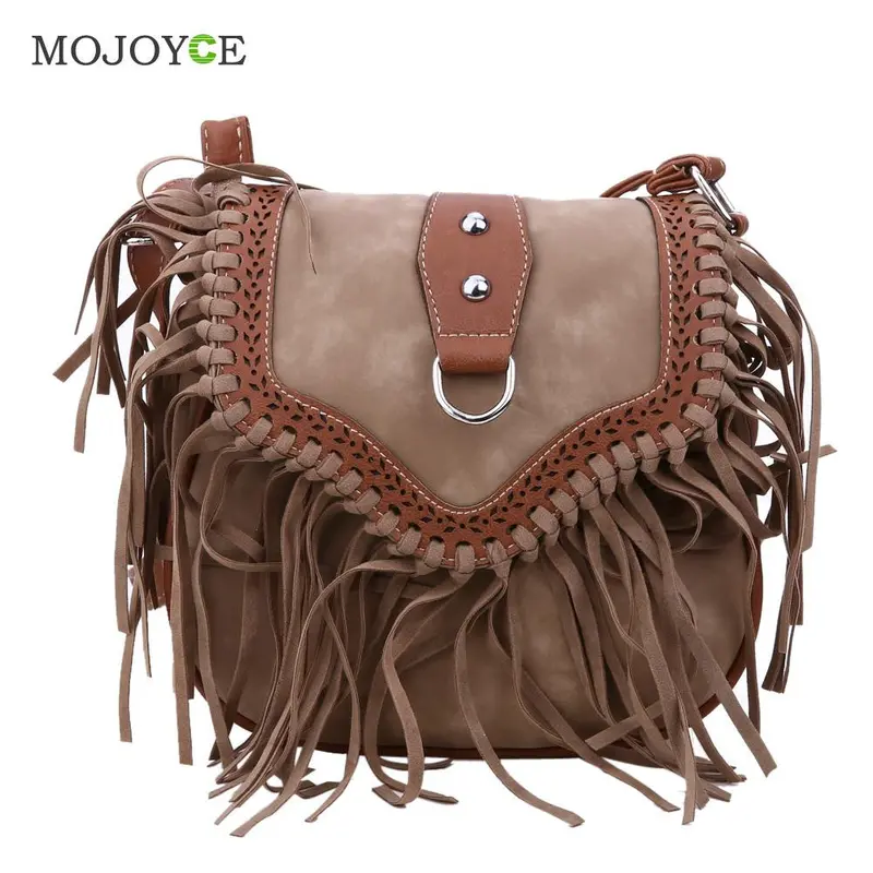 Fashion Pu Leather Women Bags Retro Tassels Leisure Handbag Shoulder Bags Handbags Women Famous Brands Bolsa Feminina Clutch 1