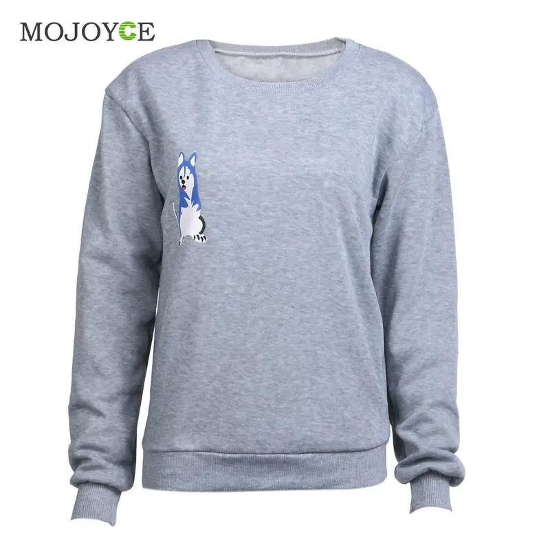 Fashion Pullover Hoodies Women Loose Stitching Puppies Kawaii Sweatershirt Hoodies Pink Sweatshirt Women 5
