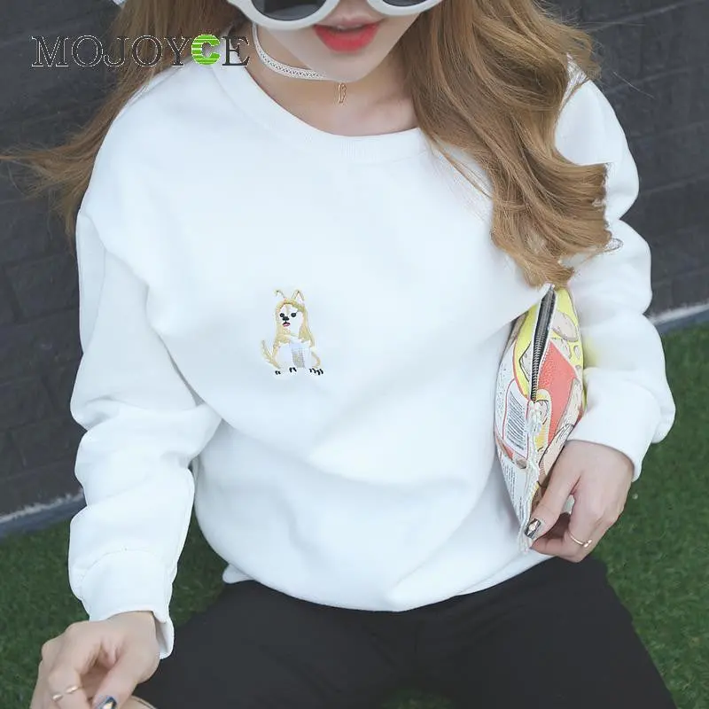 Fashion Pullover Hoodies Women Loose Stitching Puppies Kawaii Sweatershirt Hoodies Pink Sweatshirt Women 8