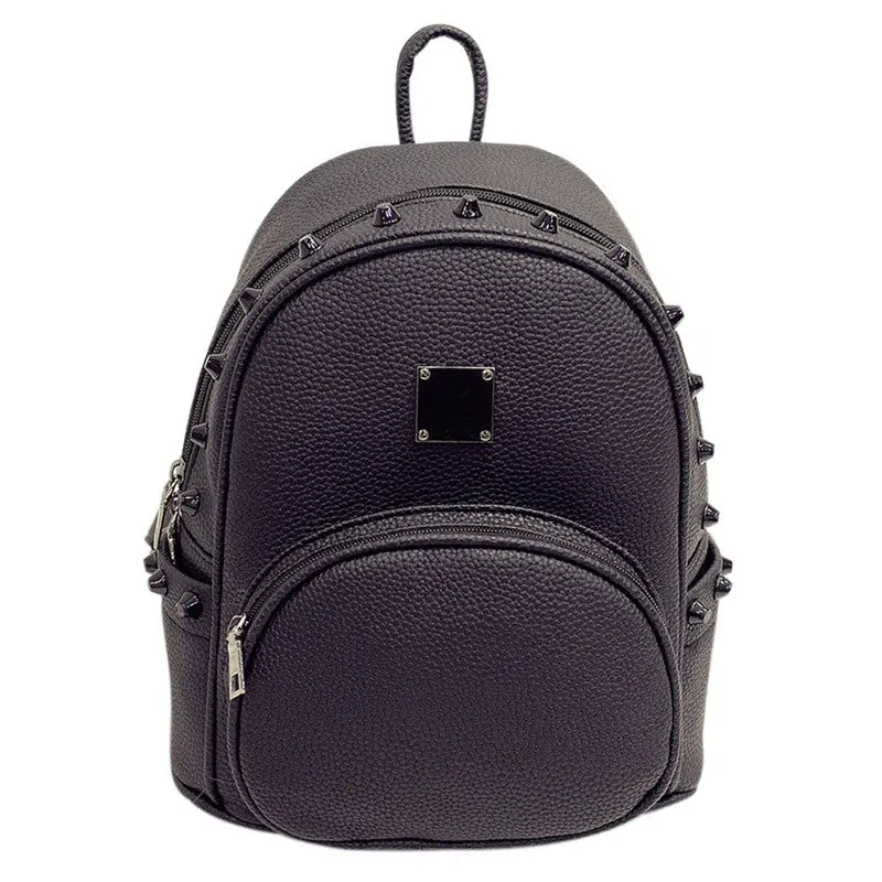 Fashion Rivet Pu Leather Backpack Women Girl School Backpack Women Female Travel Small Bag Satchel Rucksack Mochilas Feminina 1