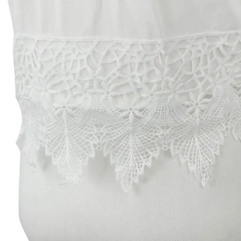 Fashion Sexy Women Boho Lace White Shirt Off Shoulder Crop Tee Shirt Tops 4
