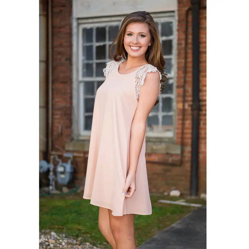 Fashion Sexy Women Retro Lace Mini Chiffon Dress Short Mini Dress 2