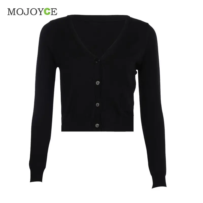 Fashion Short Style Thin Knit Cardigan Women Casual Knitted Sweater Long Sleeve Cardigan Coat Jacket Outwear Women Tops 1