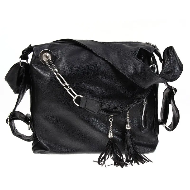 Fashion Shoulder Women Bag Pu Tassel Women Leather Handbag Black Women Messenger Bag Handbags Luxury Bolsa Feminina 2