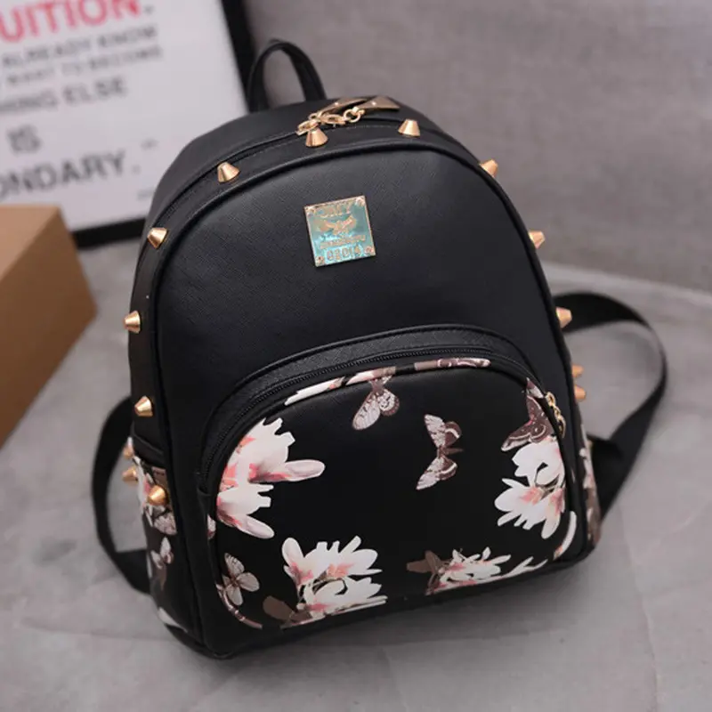 Fashion Small Capacity Women Backpack Pu School Bag For Teenage Girls Female Travel Leather Backpack Rucksack Bolsa Feminina 1