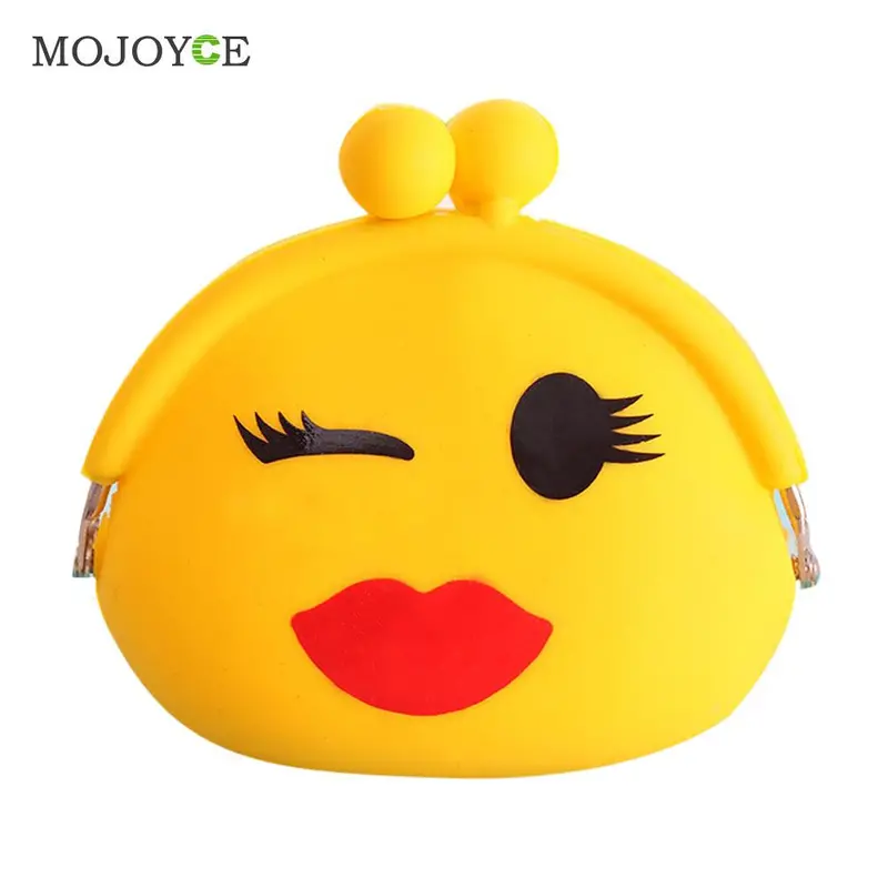 Fashion Smiling Faces Design Women Coin Purse Cartoon Silicone Coin Key Wallet Purse For Coins Bolsa Feminina Carteira Feminino 1