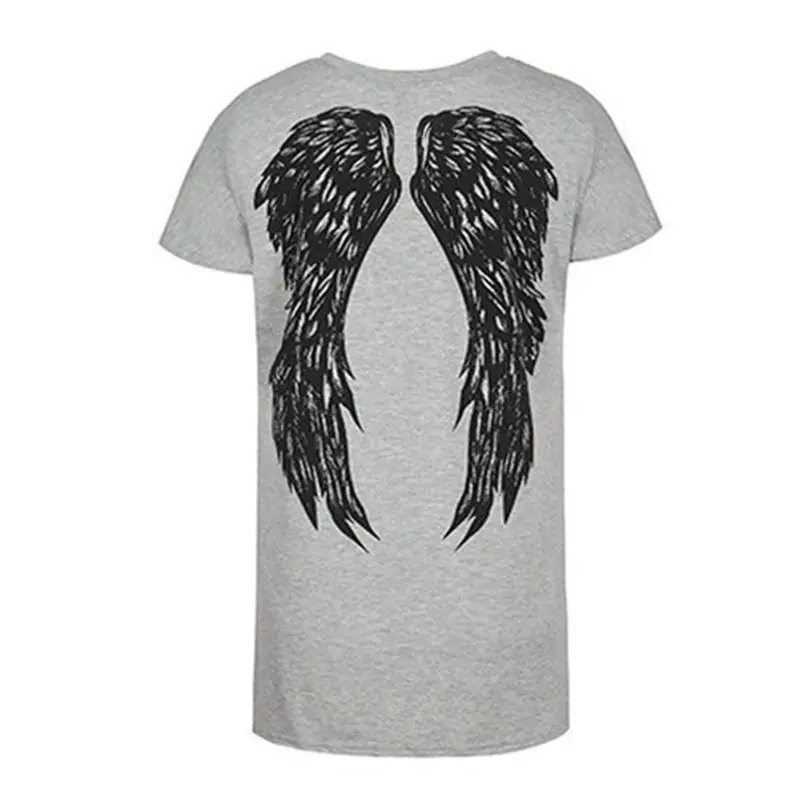 Fashion T Shirt Women Back Wings Shirt Casual O-Neck Short Sleeve Shirt Wings Top Tee Plus Size Blusas 1