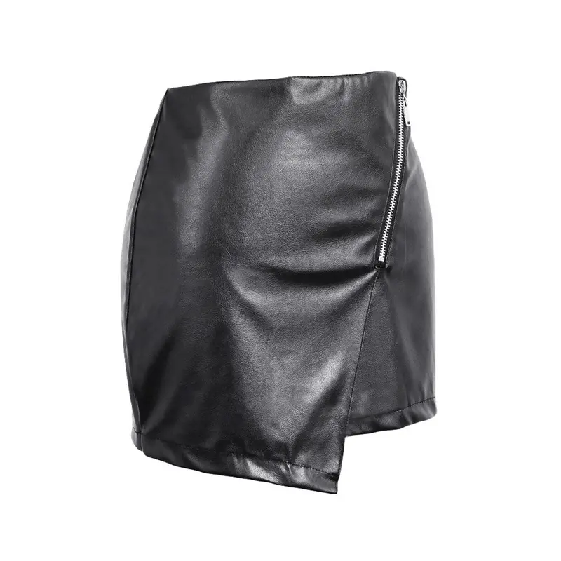 Fashion Tight Sexy Womens Bodycon Skirts Pu Leather Mini Short Skirt Black Wrap Pencil Skirts Plus Size Women Saiass 1