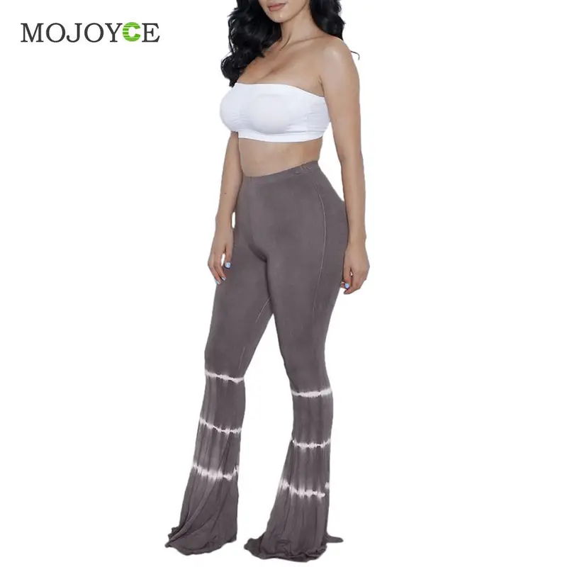 Fashion Two Pieces Women Sets Sleeveless Bandage Bodycon Top + Trousers High Waist Crop Top + Printing Pants 3