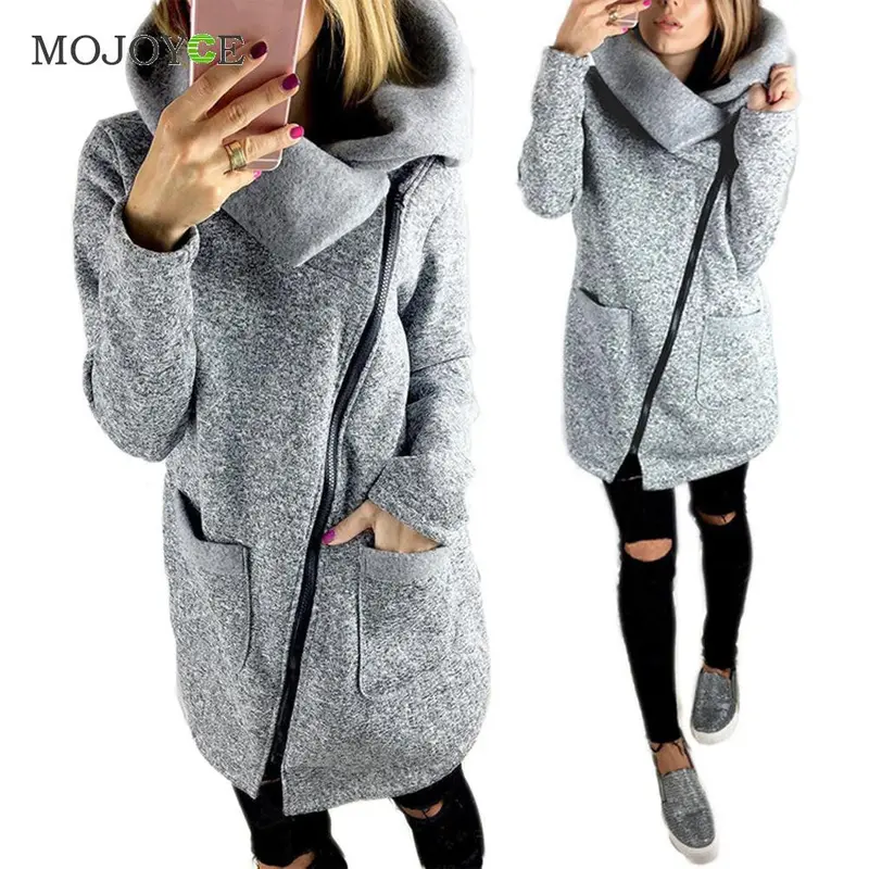 Fashion Warm Fleece Jacket Slant Zipper Collared Coat Slim Fit Women Clothes Plus Size Zipper Women Jacket 1