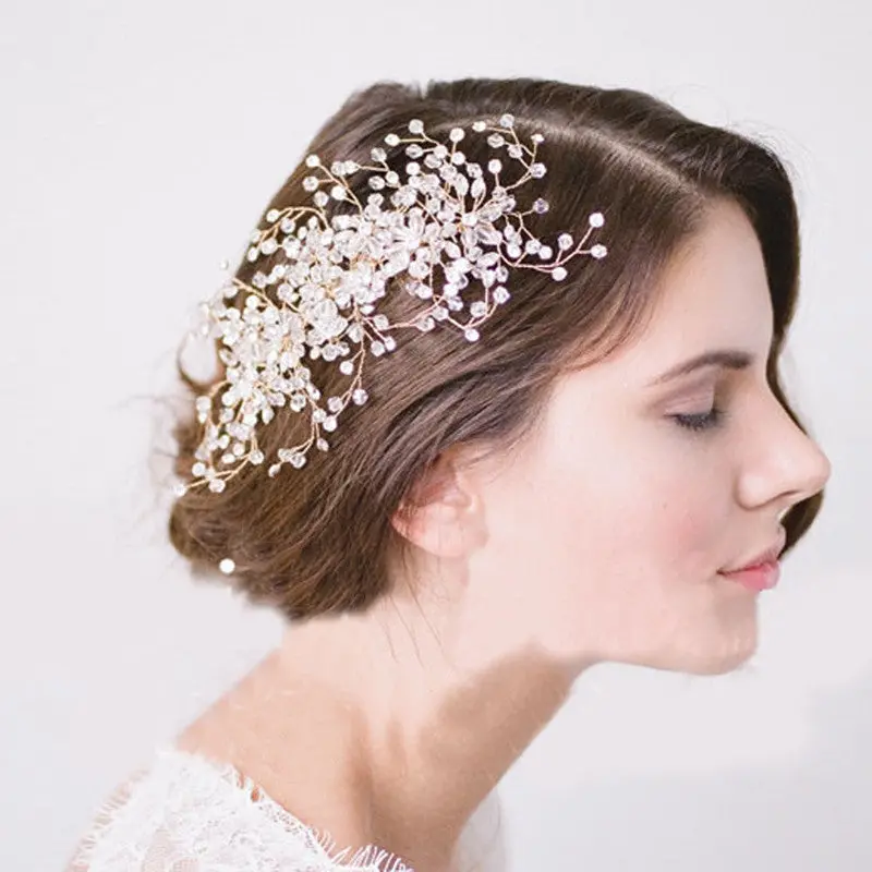 Fashion Women Alloy Rhinestone Bridal Hair Comb Wedding Jewelry Bride Headwear New Promotion 1
