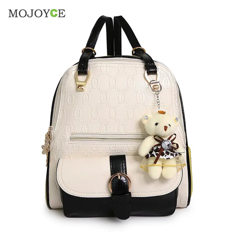 Fashion Women Backpack Bear Accessary Shoulder Bag School Bags For Teenager Girl Backpack Mochila Feminina Bolsas Rucksack 1