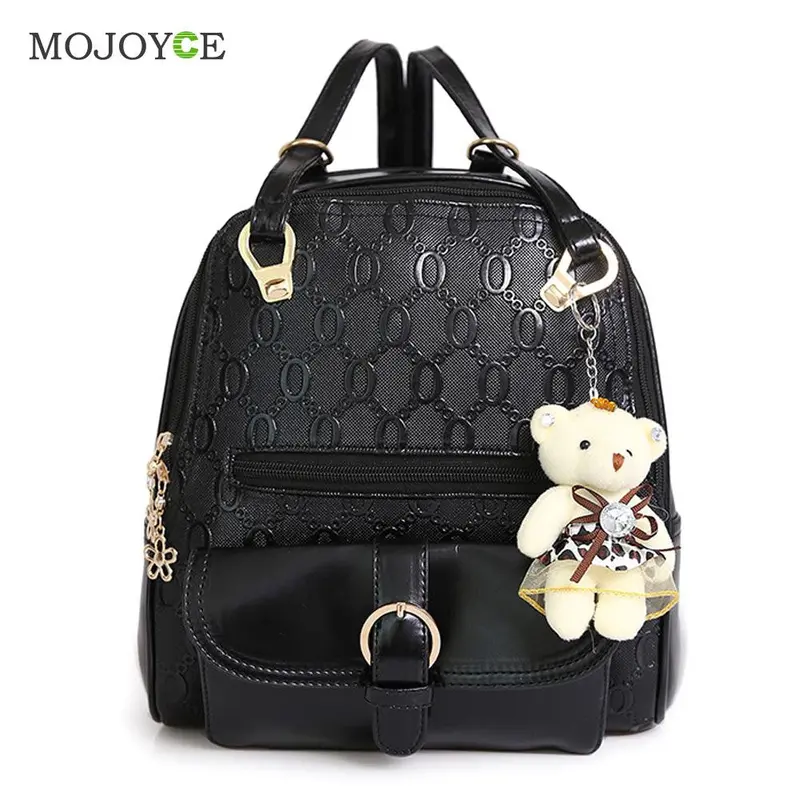 Fashion Women Backpack Bear Accessary Shoulder Bag School Bags For Teenager Girl Backpack Mochila Feminina Bolsas Rucksack 3