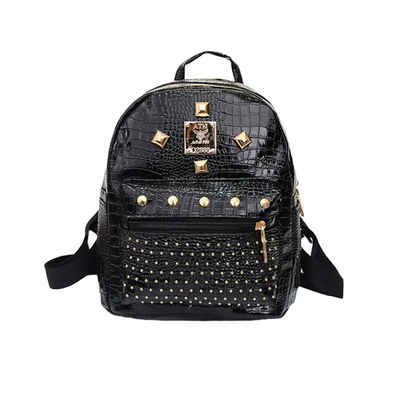 Fashion Women Backpack Good Quality Rivet School Backpacks For Teenage Girls Women Pu Leather Backpack Mochila 1