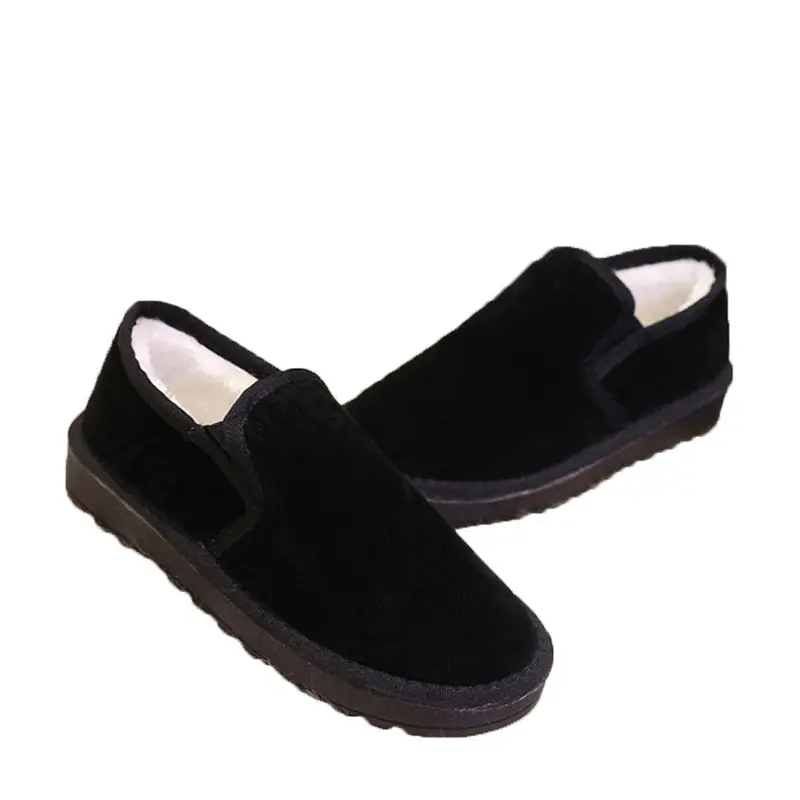 Fashion Women Boots Flat Ankle Fur Lined Warm Snow Breathable Shoes Lazy Shoes Big Size 35-43 Drop Shipping 1