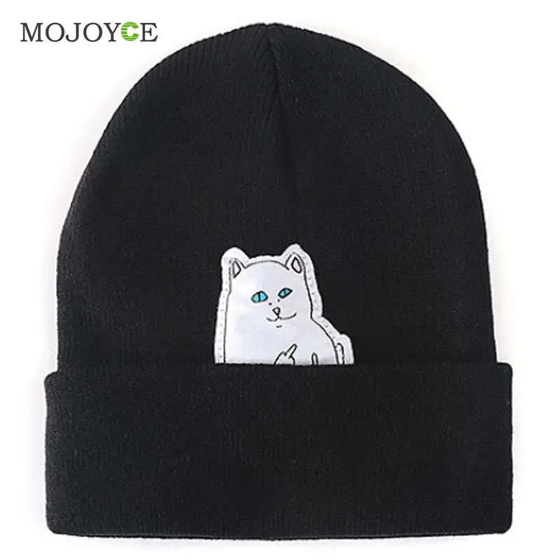 Fashion Women Cap Knitted Cat Hat Hip Hop Skullies Beanies Men Street Cap Unisex Cap Gorro Hat 1