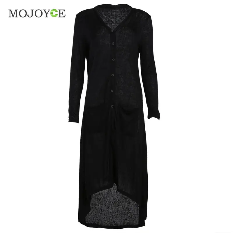 Fashion Women Cardigan Loose Sweater Long Sleeve Knitted Sweater Thin Outwear Coat Long Cardigan Women 1