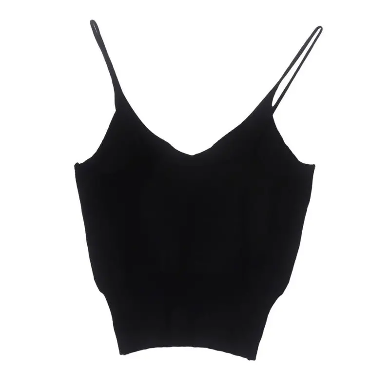 Fashion Women Crochet Halter Crop Tops Sexy Tank Tops Sleeveless Crop Tees Camis Hollow Out Vtank Tops 1