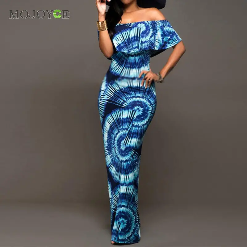 Fashion Women Floral Print Long Dress Beach Bodycon Party Maxi Dress Vestidos Women Dress Vestidos De Festa 3