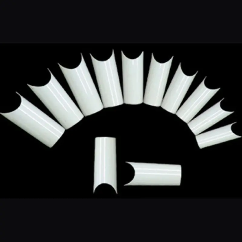 Fashion Women Girl Full 500Pc 10 Sizes False Acrylic Nail Art Tips Acrylic Fake Nail Tips French False Nail Tips Natural 1