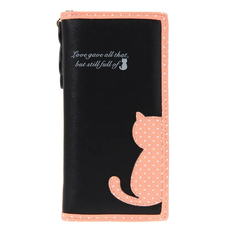Fashion Women Lady Cute Cat Clutch Long Purse Wallet Card Holder Mobile Bag 6 Colors 1
