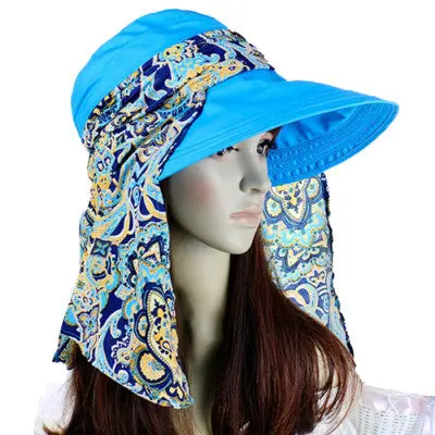 Fashion Women Lady Folding Uv Protection Roll Up Wide-Brimmed Hat Multifunction Beach Sun Hat 1