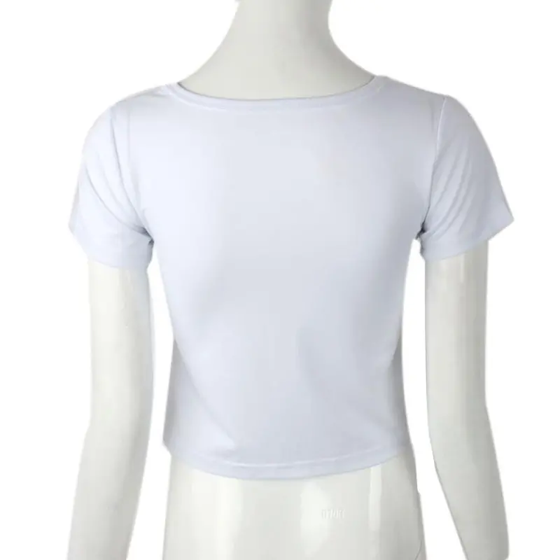 Fashion Women Letter Print Shirts Cotton Short Sleeve T Shirts Tops Slim Bodycon Harajuku Camisetas 4