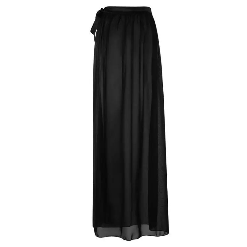 Fashion Women Long Skirt Ladies Chiffon Wrap Skirt Sarong Beach Cover Up Scarf Bathing Suit Cover Up Skirts Womens 1
