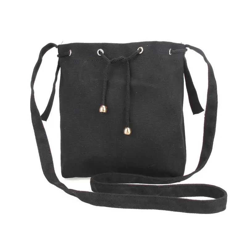 Fashion Women Portable Canvas Bag Classic Shoulder Bag Casual Drawstring Crossbody Women Messenger Bags Handbag Bolsos Mujer 1