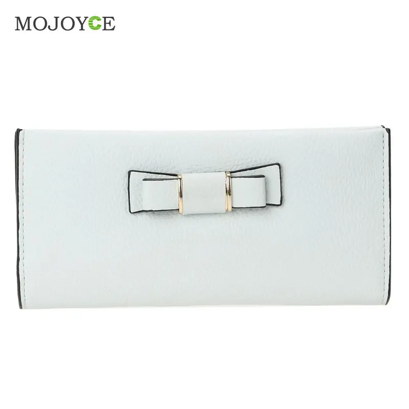 Fashion Women Pu Leather Bow Wallet Card Holder Coin Purse Women Clutch Purses Carteira Mujer Feminina Id Credit Card Purse 4