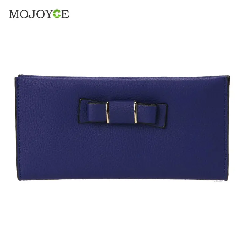 Fashion Women Pu Leather Bow Wallet Card Holder Coin Purse Women Clutch Purses Carteira Mujer Feminina Id Credit Card Purse 5