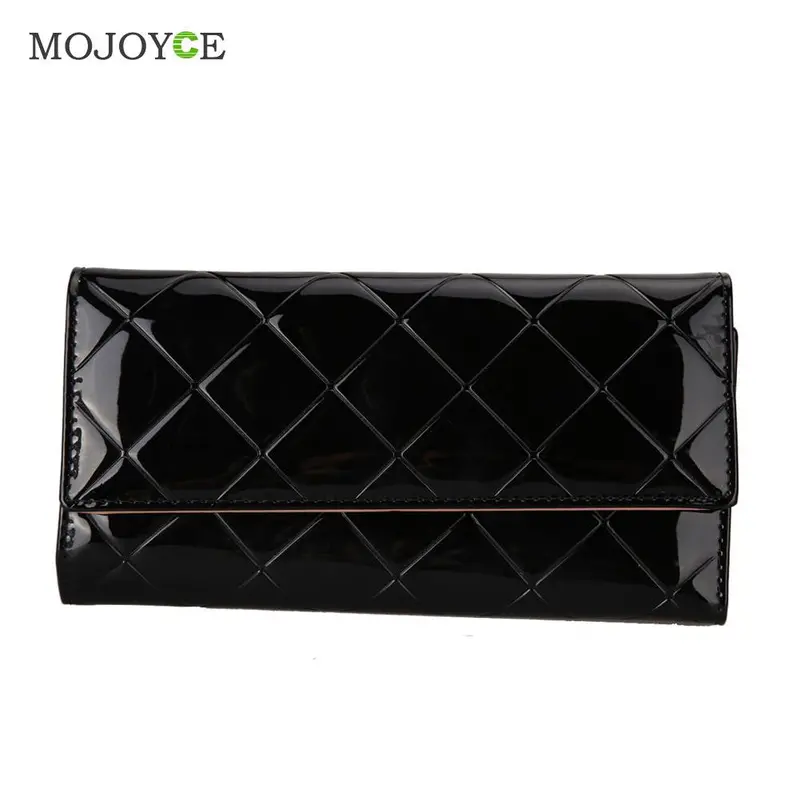 Fashion Women Pu Long Leather Wallet Ladies Clutch Coin Purse Card Holder Clutch Handbag Clutch Women Wallet Zipper Purse 3