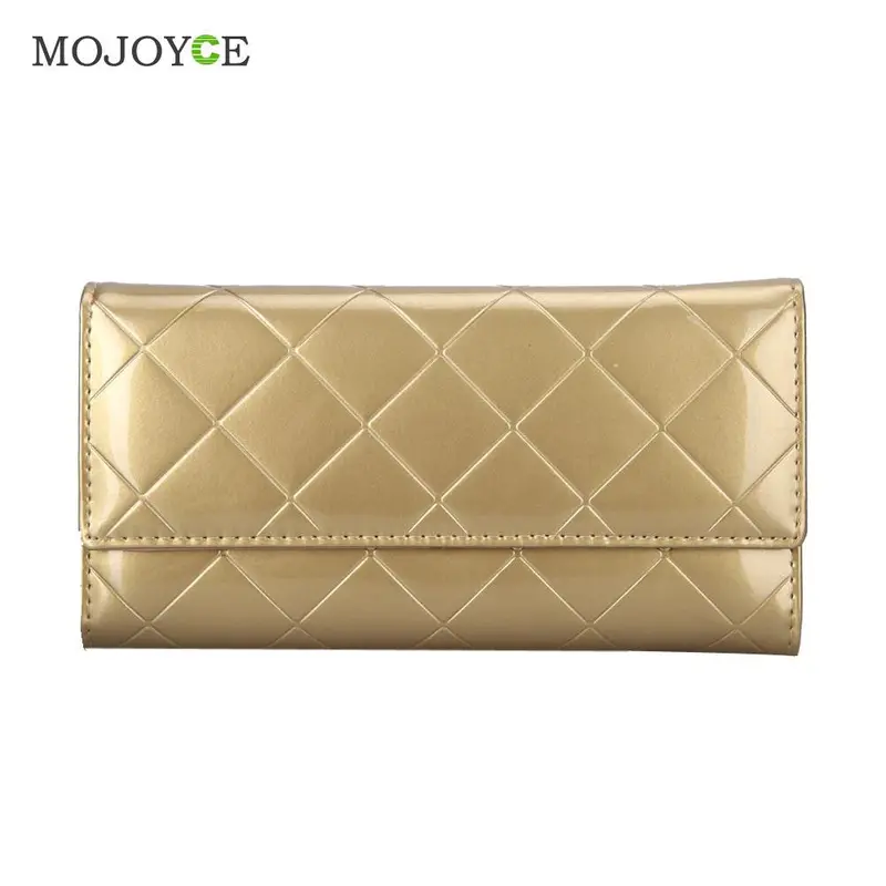 Fashion Women Pu Long Leather Wallet Ladies Clutch Coin Purse Card Holder Clutch Handbag Clutch Women Wallet Zipper Purse 5