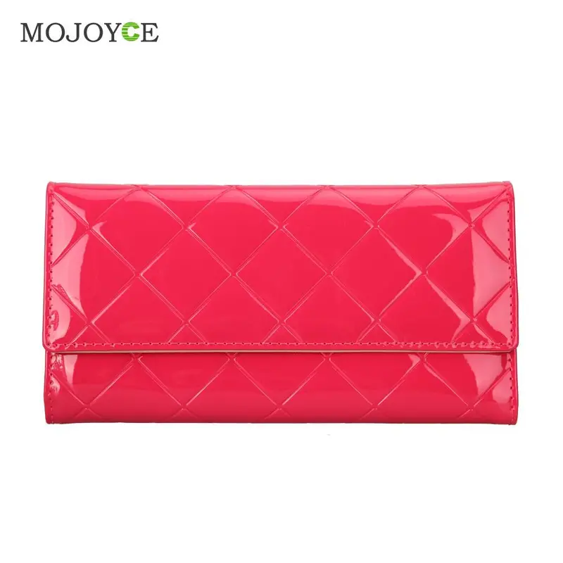 Fashion Women Pu Long Leather Wallet Ladies Clutch Coin Purse Card Holder Clutch Handbag Clutch Women Wallet Zipper Purse 6